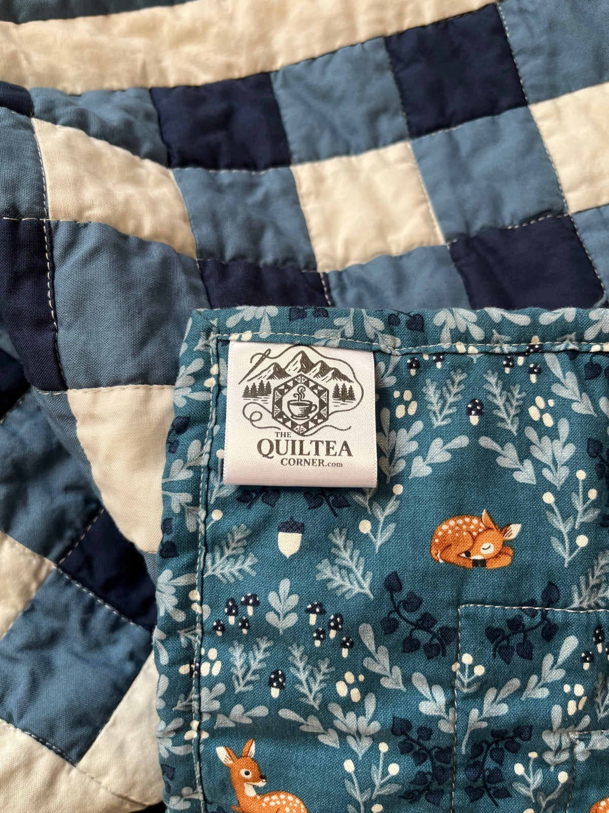Blue Gingham Checkered Baby - The QuilTea Corner