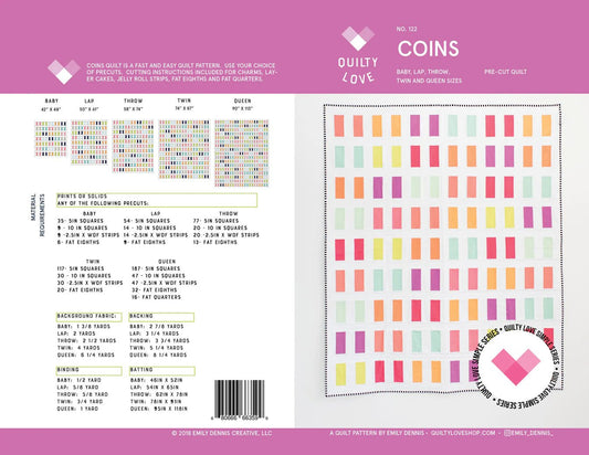 Coins PAPER Quilt Pattern - The QuilTea Corner
