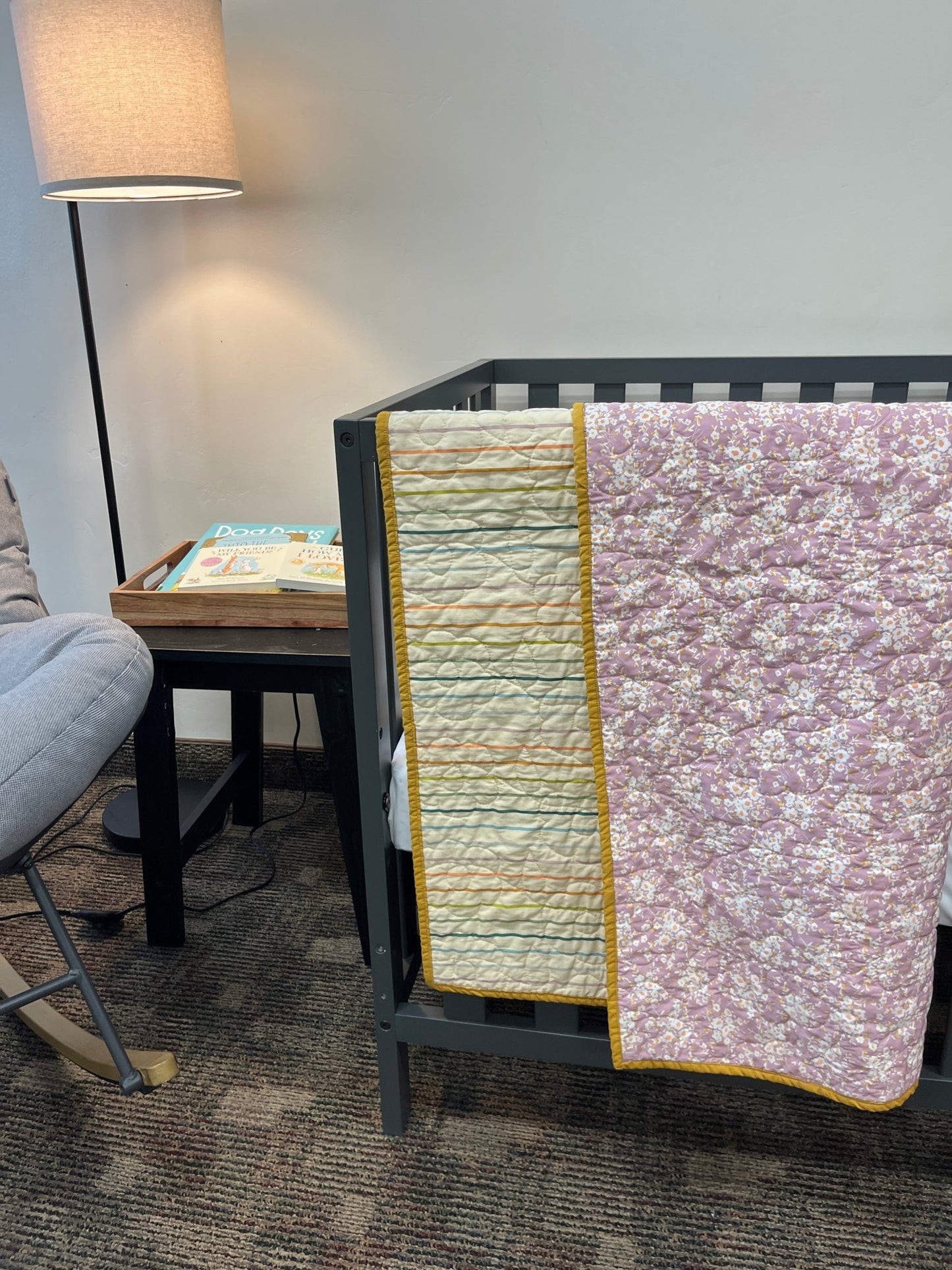 Daisy Floral Baby Quilt and "Will You Be My Friend?" Book Bundle - The QuilTea Corner