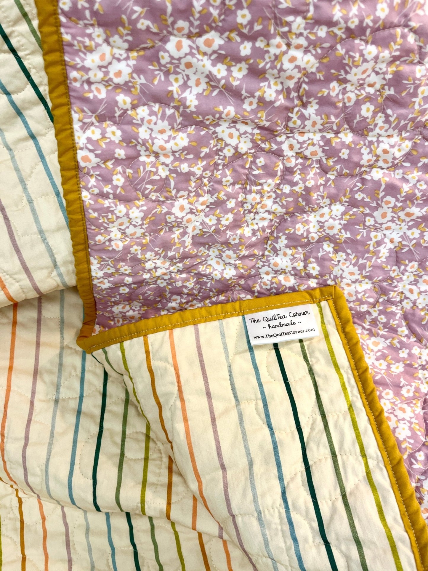 Daisy Floral Baby Quilt and "Will You Be My Friend?" Book Bundle - The QuilTea Corner