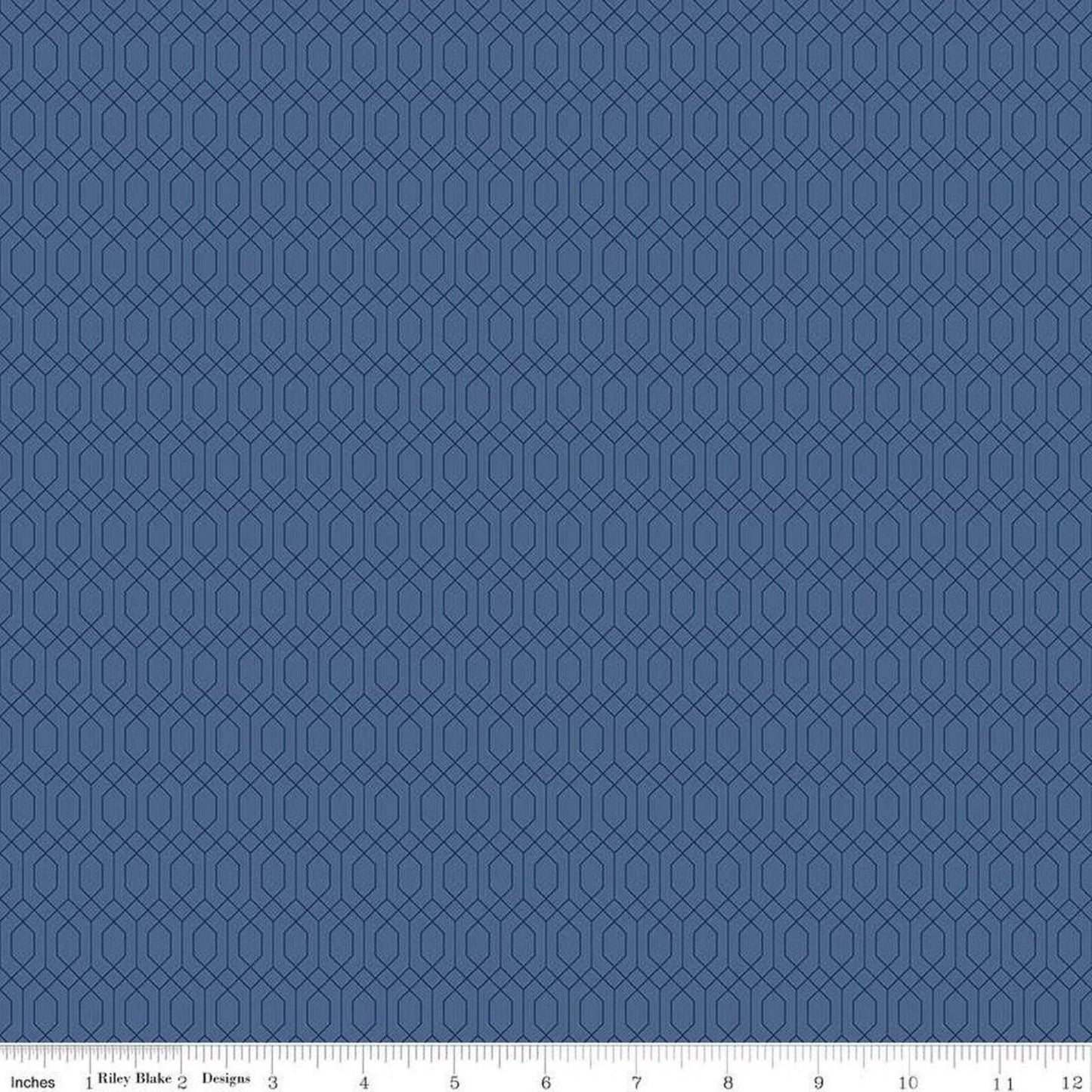 Essence Lattice | Denim 1/2 yard - The QuilTea Corner