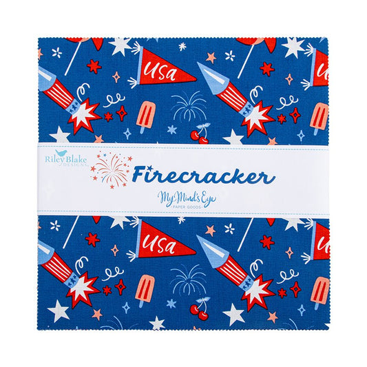 Firecracker 10 Inch Stacker, 42 Pcs. - The QuilTea Corner