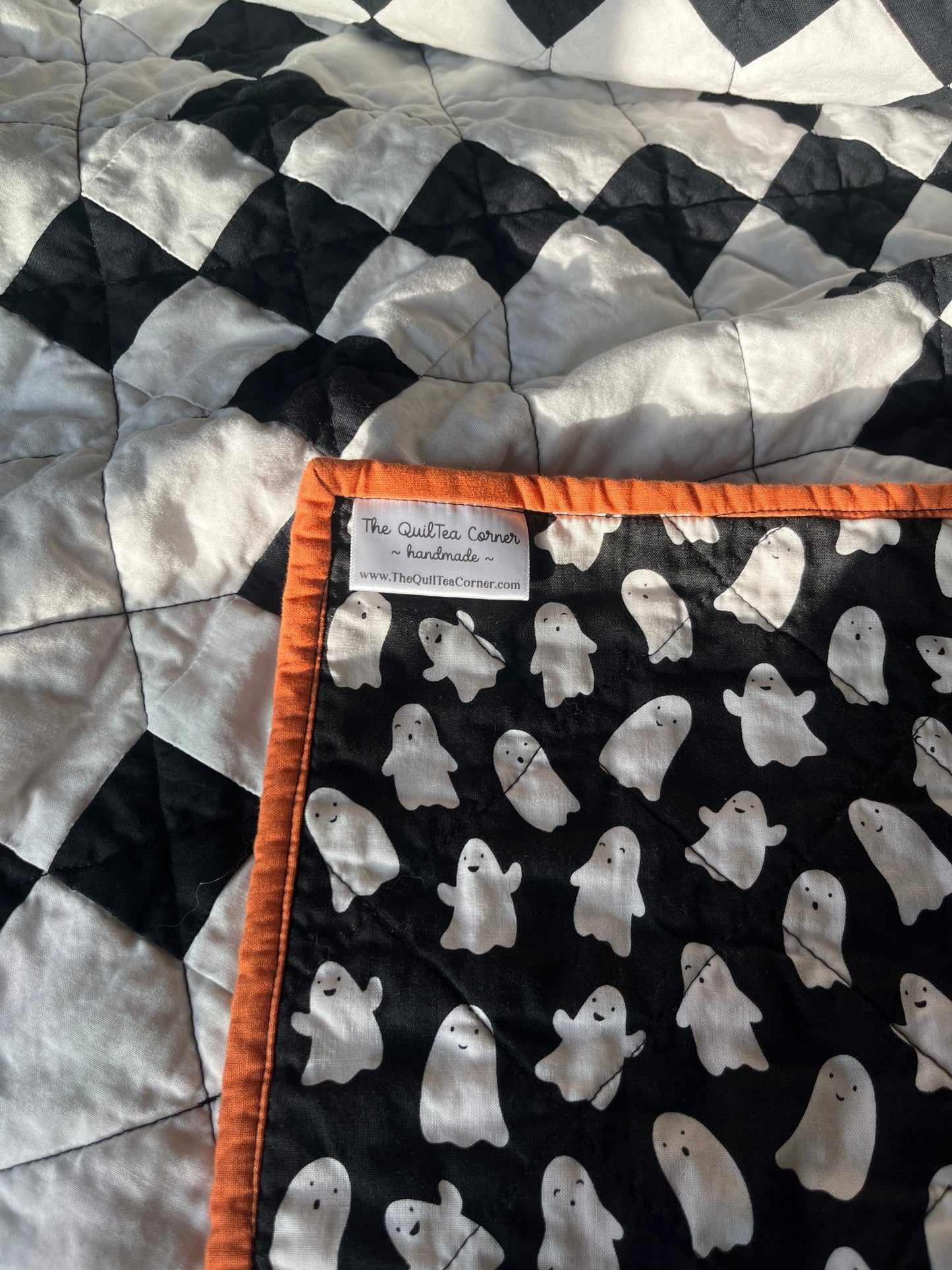 Spooktacular Irish Chain Quilt Throw: Halloween Fun Decor Timeless Style - The QuilTea Corner