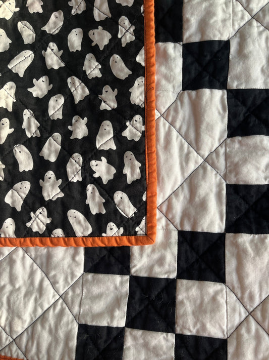 Spooktacular Irish Chain Quilt Throw: Halloween Fun Decor Timeless Style - The QuilTea Corner