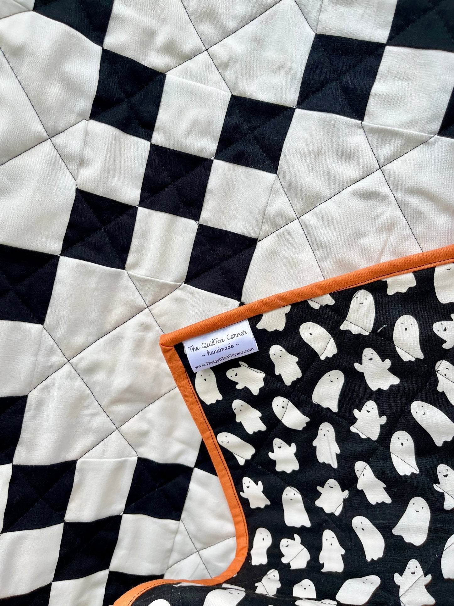 Spooktacular Irish Chain Quilt Throw: Halloween Fun Decor Timeless Style - The QuilTea Corner