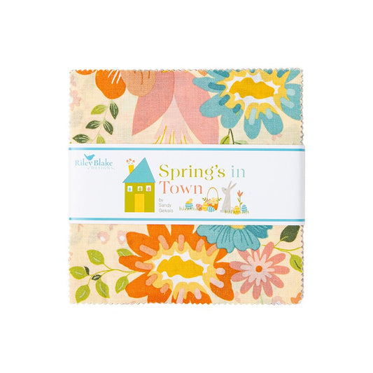 Spring's In Town 42 pc 10" Fabric Stacker By Riley Blake Designs - The QuilTea Corner