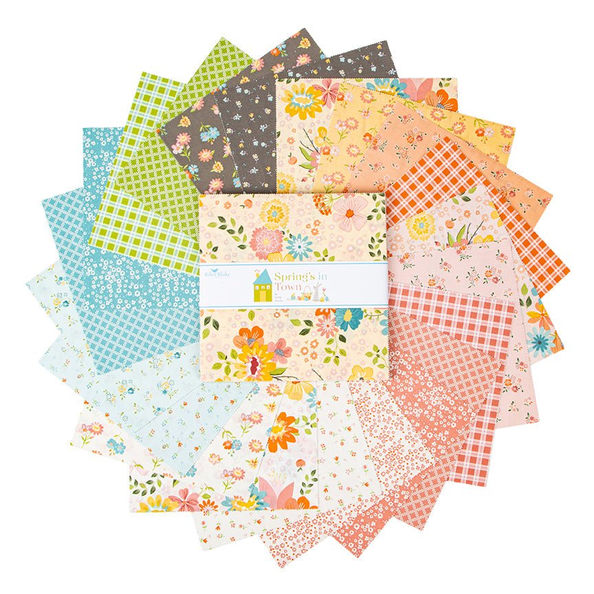 Spring's In Town 42 pc 10" Fabric Stacker By Riley Blake Designs - The QuilTea Corner