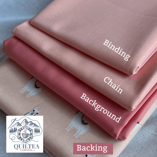 Toddler Irish Chain Quilt Kit - Coral | Toddler Size, All Fabrics Included - The QuilTea Corner