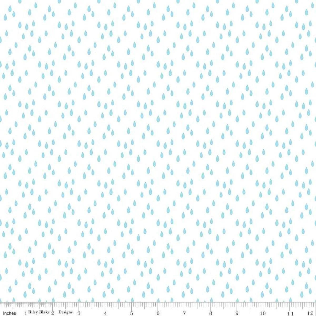 Two by Two Rainy Day | White 1/2 yard - The QuilTea Corner