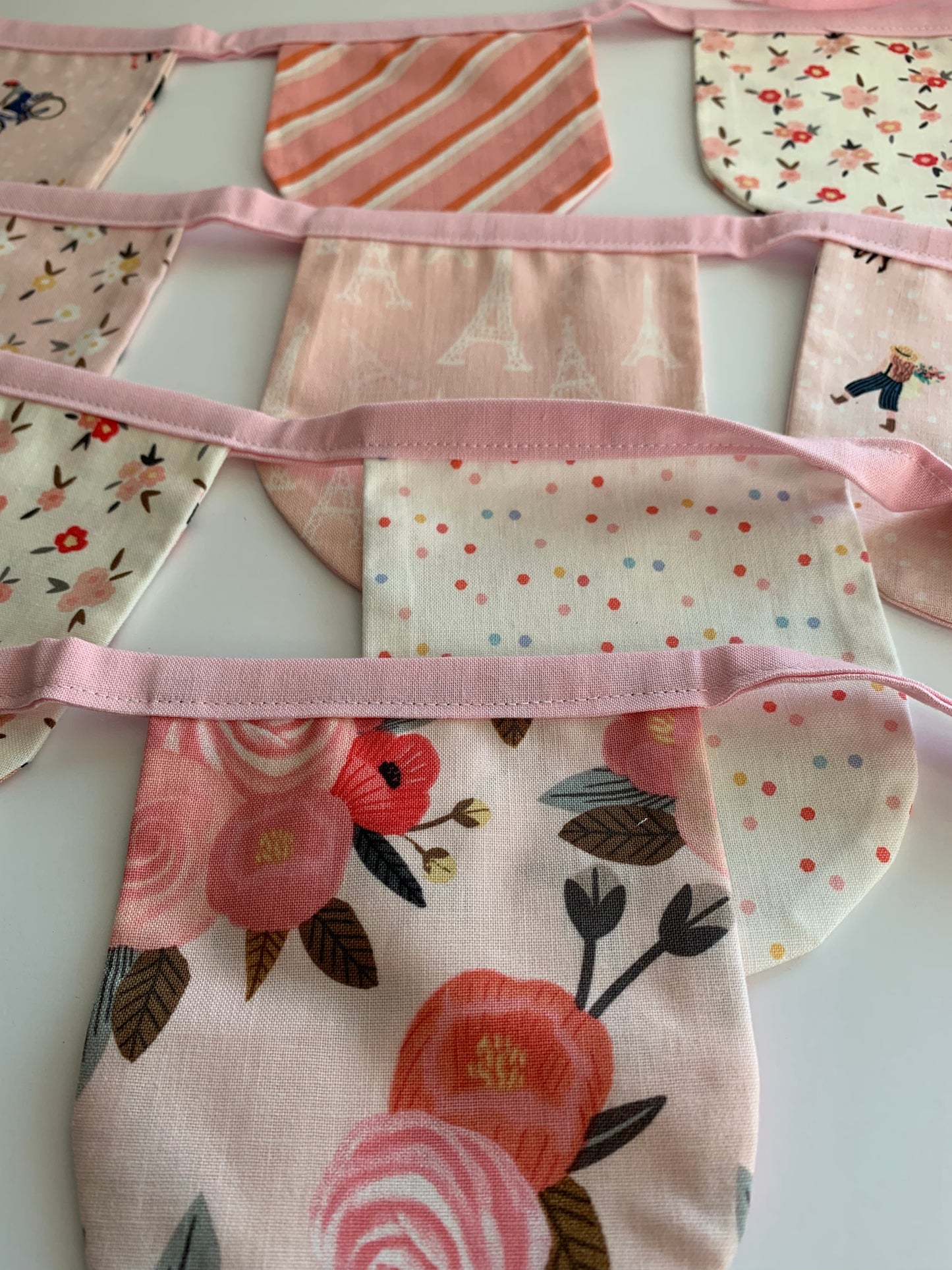 Saturday In Paris Pink Pennants Flag