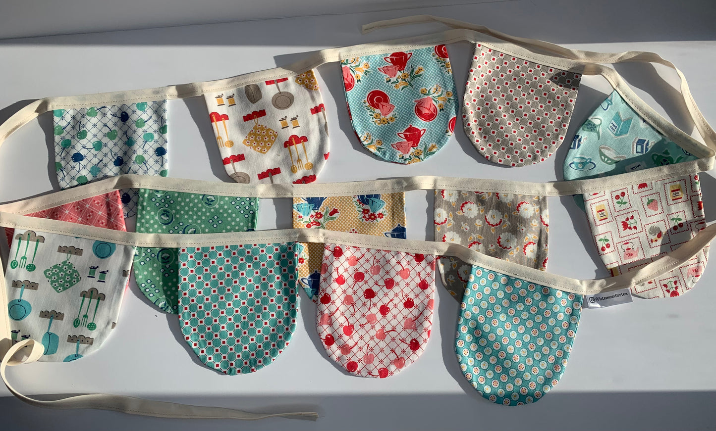 Cookbook Kitchen Decor Pennant Flags