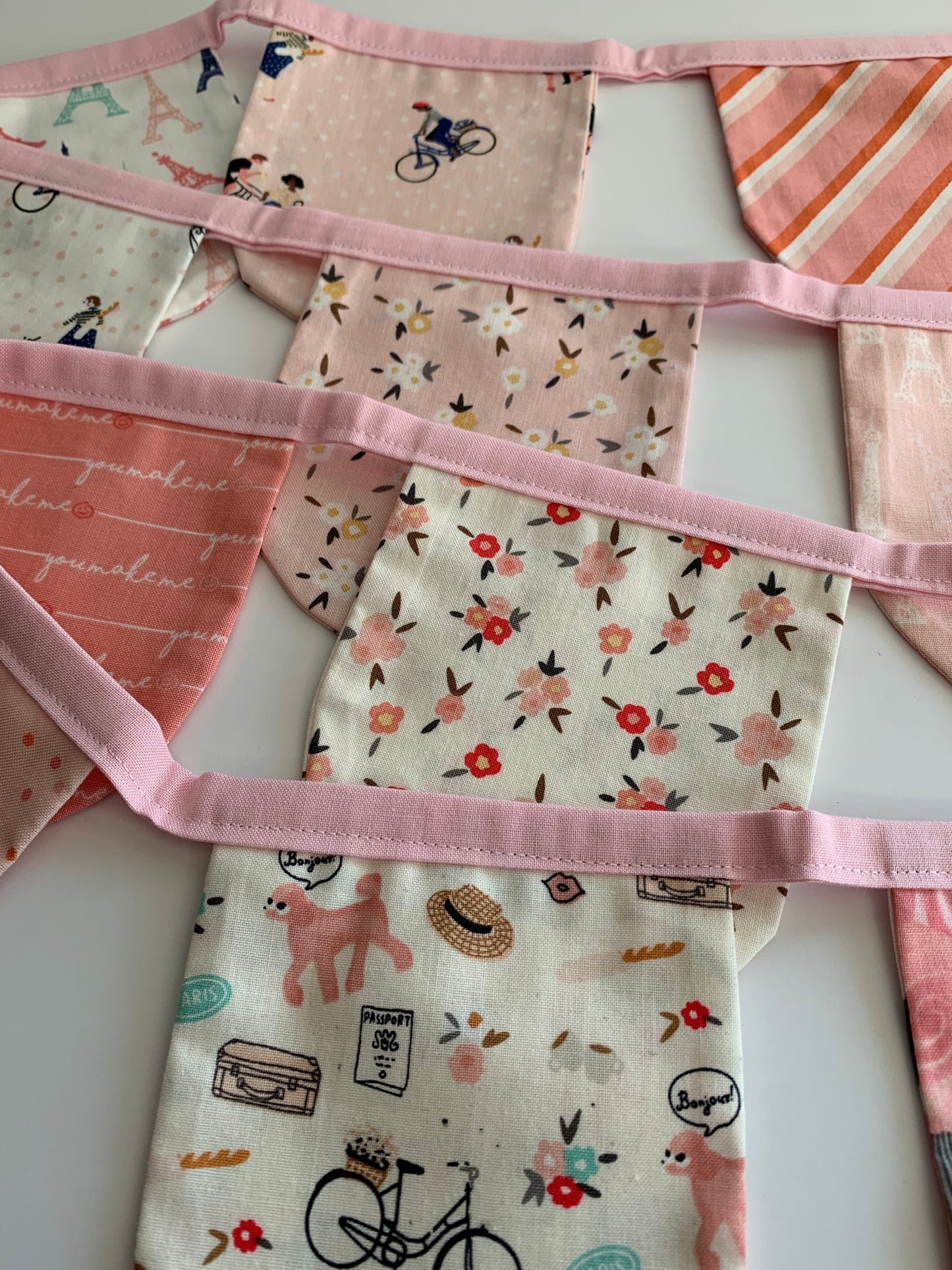 Saturday In Paris Pink Pennants Flag