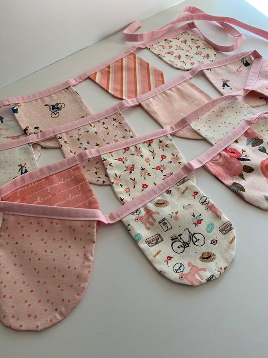 Saturday In Paris Pink Pennants Flag