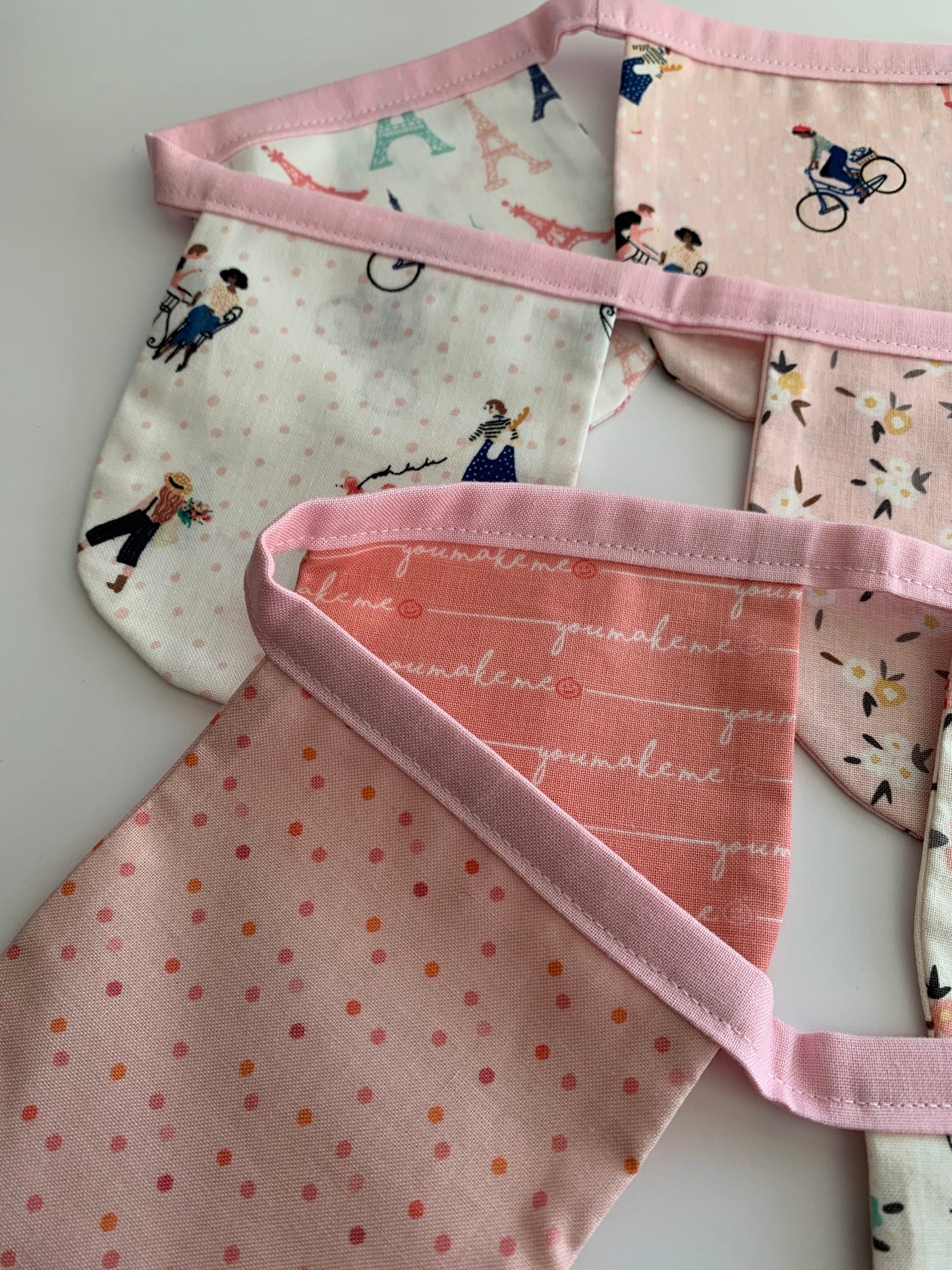 Saturday In Paris Pink Pennants Flag