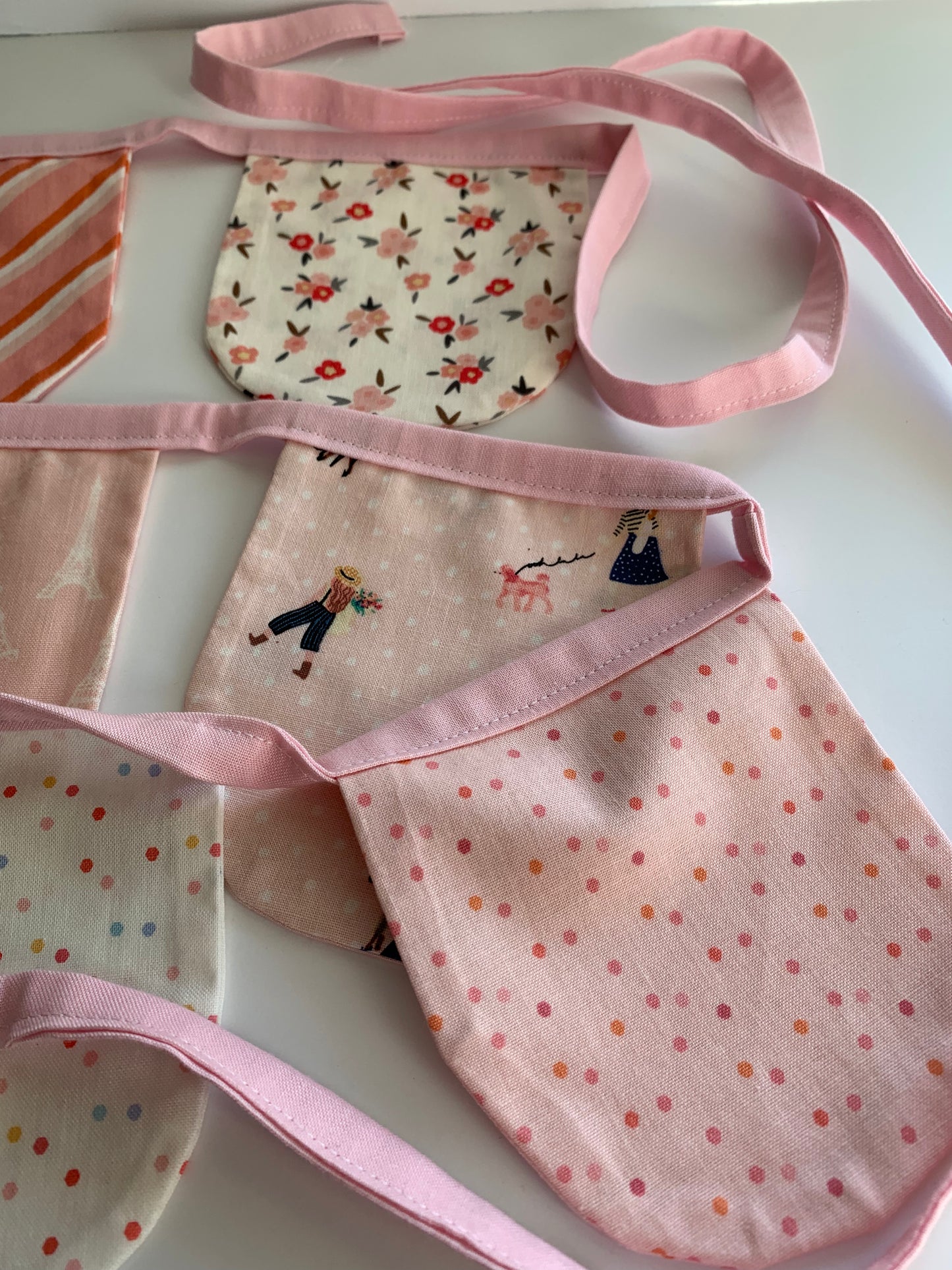 Saturday In Paris Pink Pennants Flag