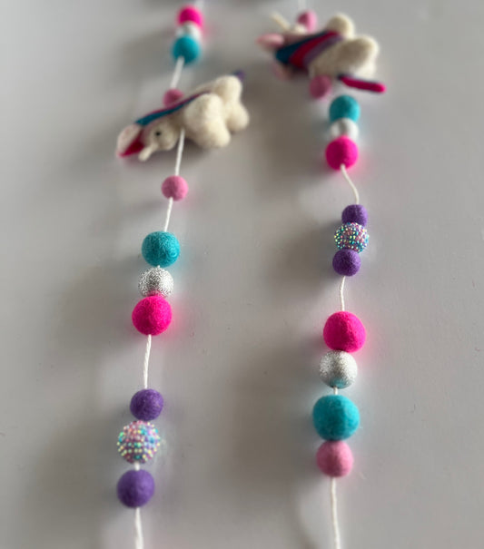 Unicorn Dreams Felted Garland - The QuilTea Corner