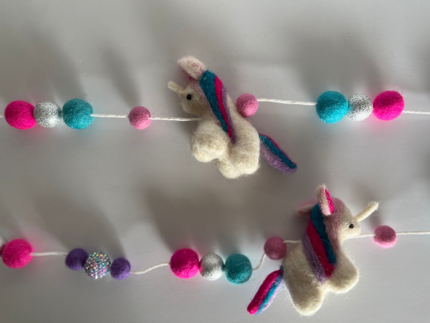 Unicorn Dreams Felted Garland - The QuilTea Corner
