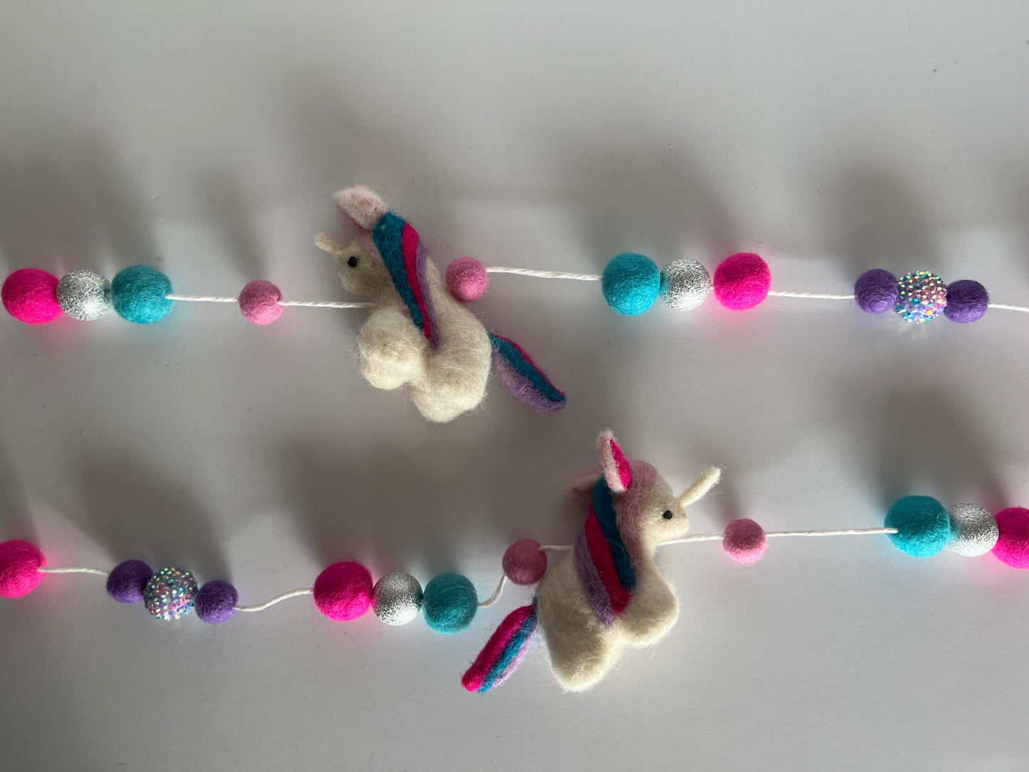 Unicorn Dreams Felted Garland - The QuilTea Corner