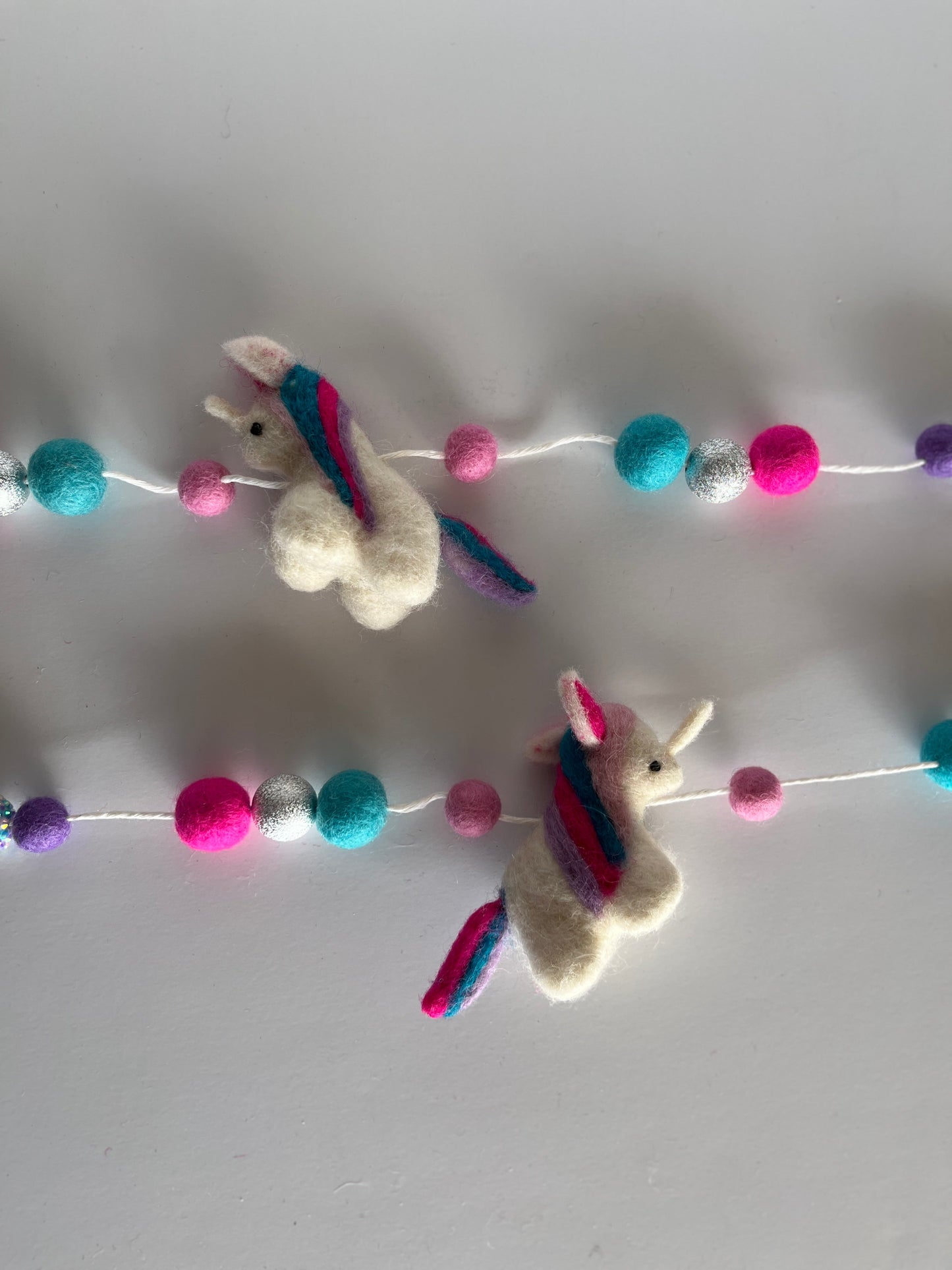 Unicorn Dreams Felted Garland - The QuilTea Corner