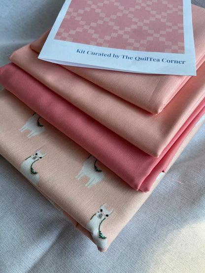 Toddler Irish Chain Quilt Kit - Coral | Toddler Size, All Fabrics Included