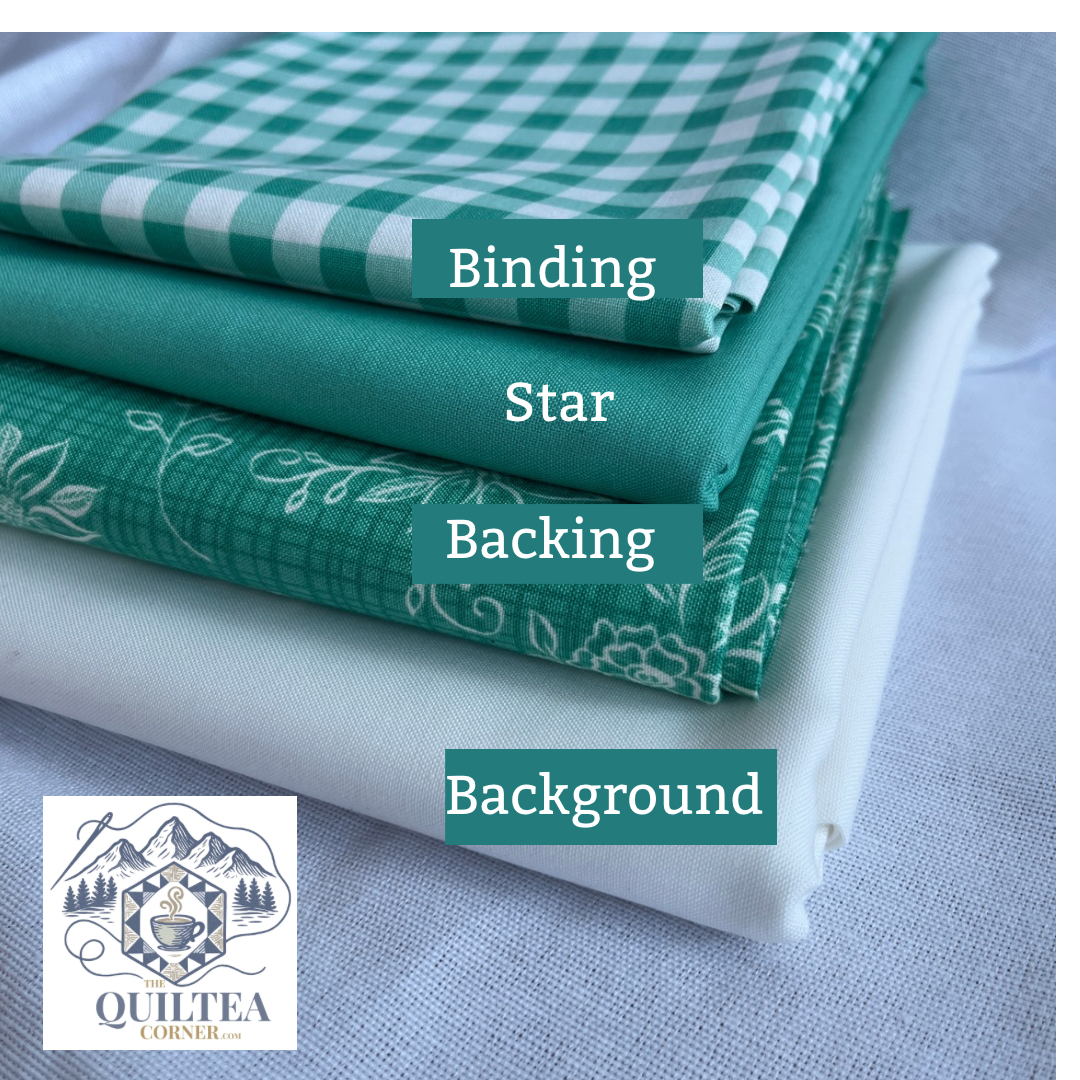 Louis Quilt Kit Green | Baby Size, All Fabrics Included