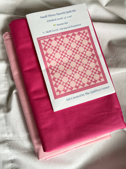 Barrett Two Color Starter Quilt Kit - Small Throw Pink