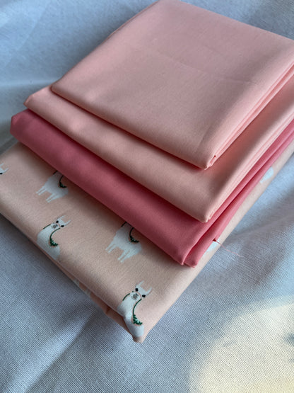 Toddler Irish Chain Quilt Kit - Coral | Toddler Size, All Fabrics Included