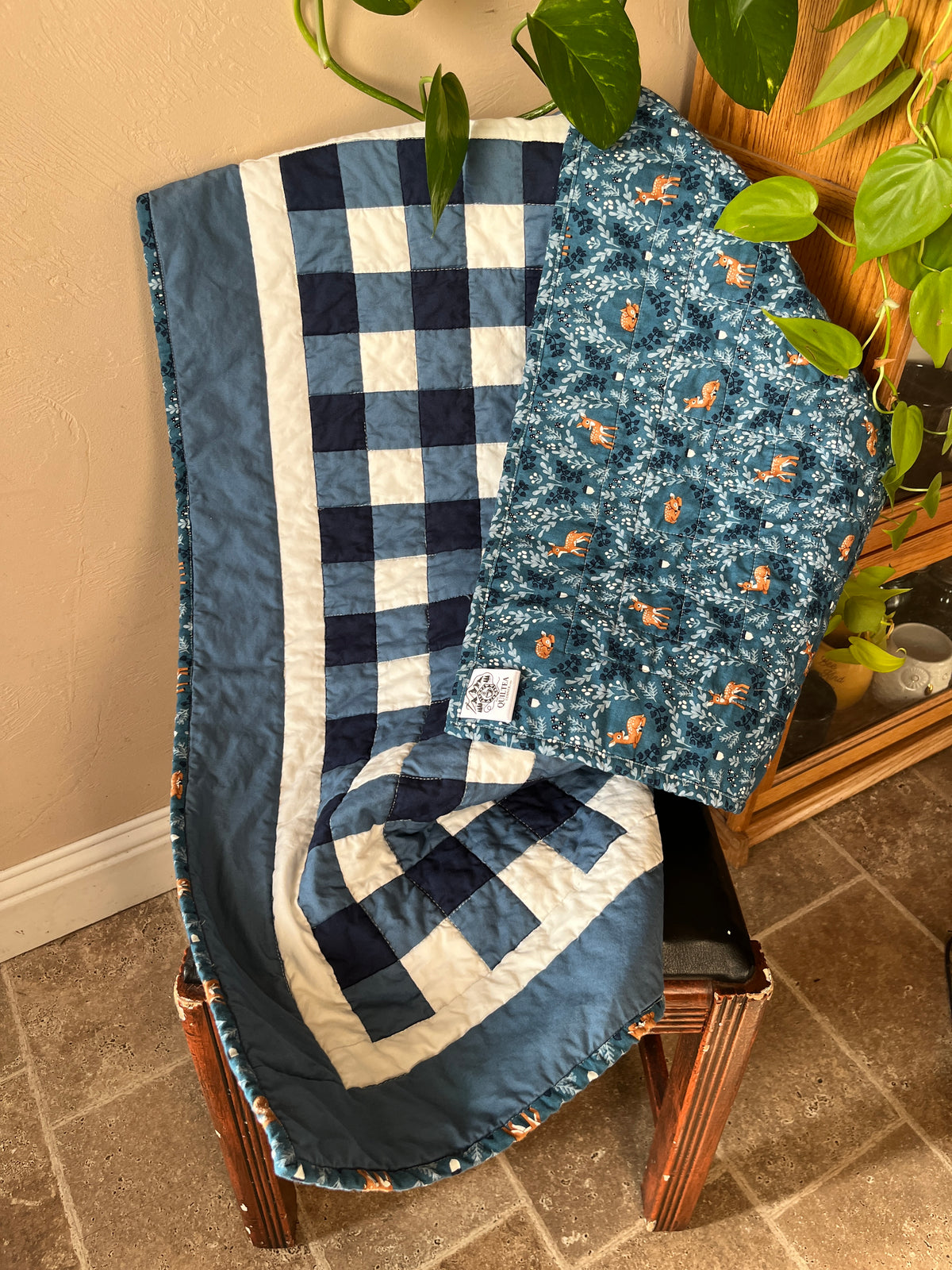 Blue Gingham Checkered Baby