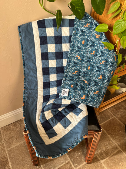 Blue Gingham Checkered Baby