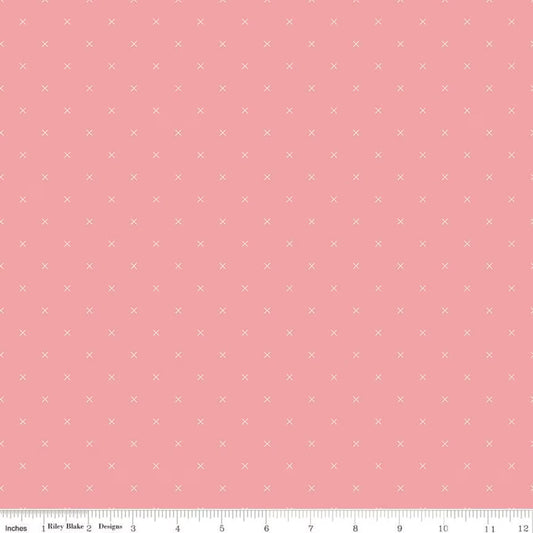 Bee Cross Stitch | Coral 1/2 yard