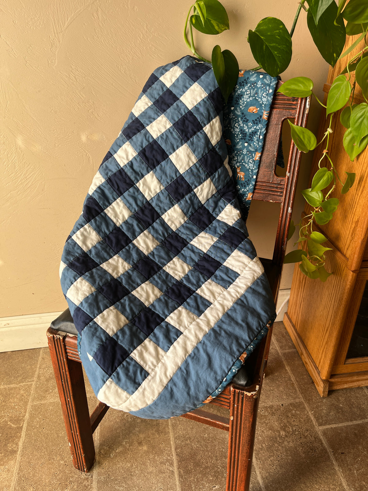 Blue Gingham Checkered Baby