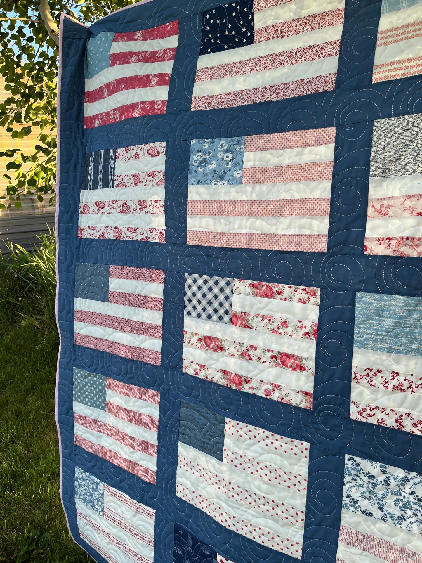 Coastal Flag Quilt – Americana Throw