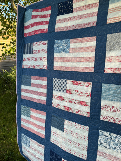 Coastal Flag Quilt – Americana Throw