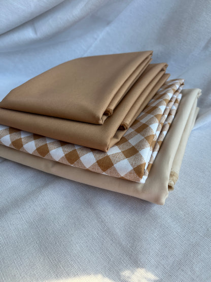Louis Quilt Kit Tan | Baby Size, All Fabrics Included