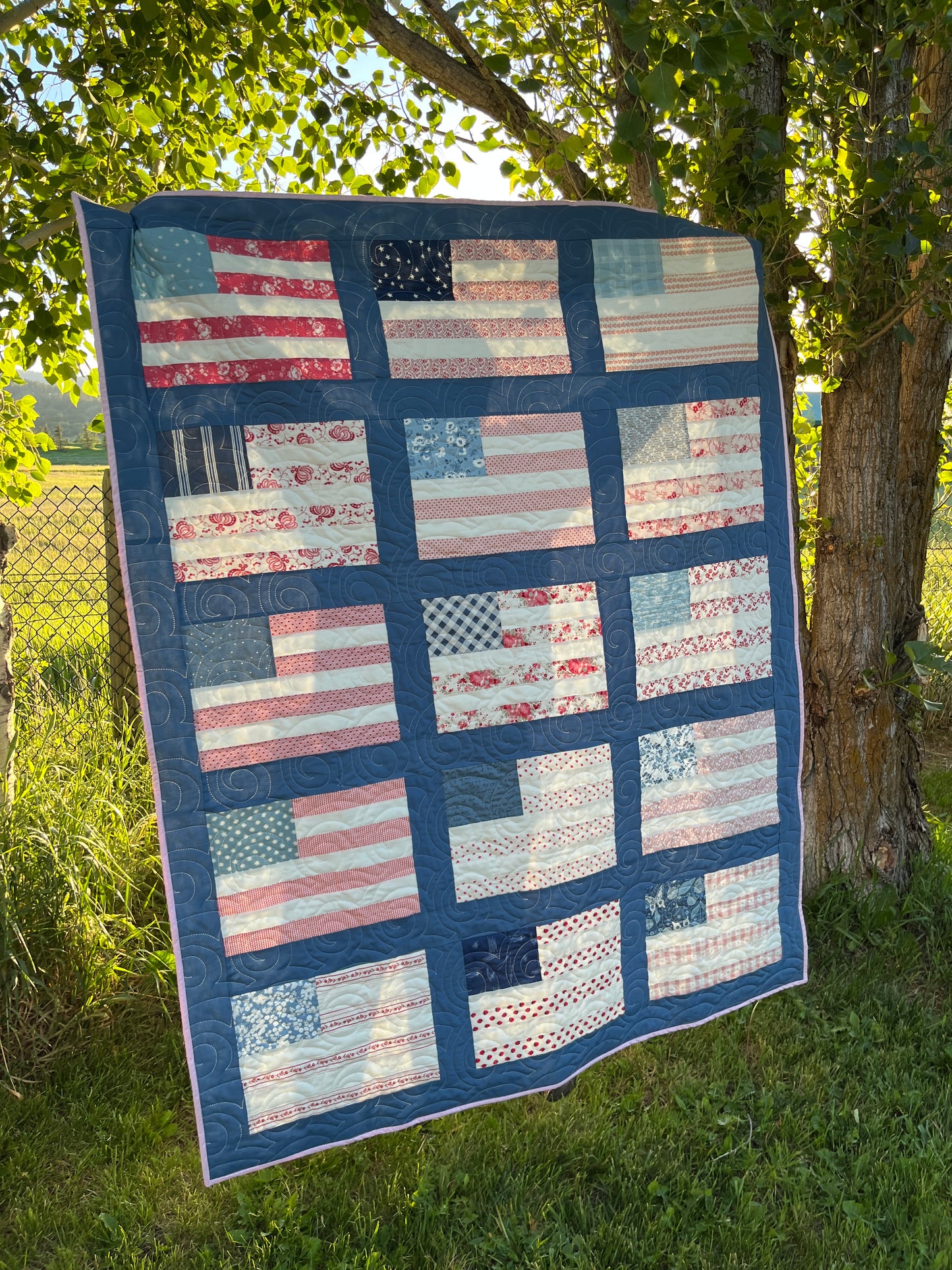 Coastal Flag Quilt – Americana Throw