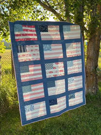 Coastal Flag Quilt – Americana Throw
