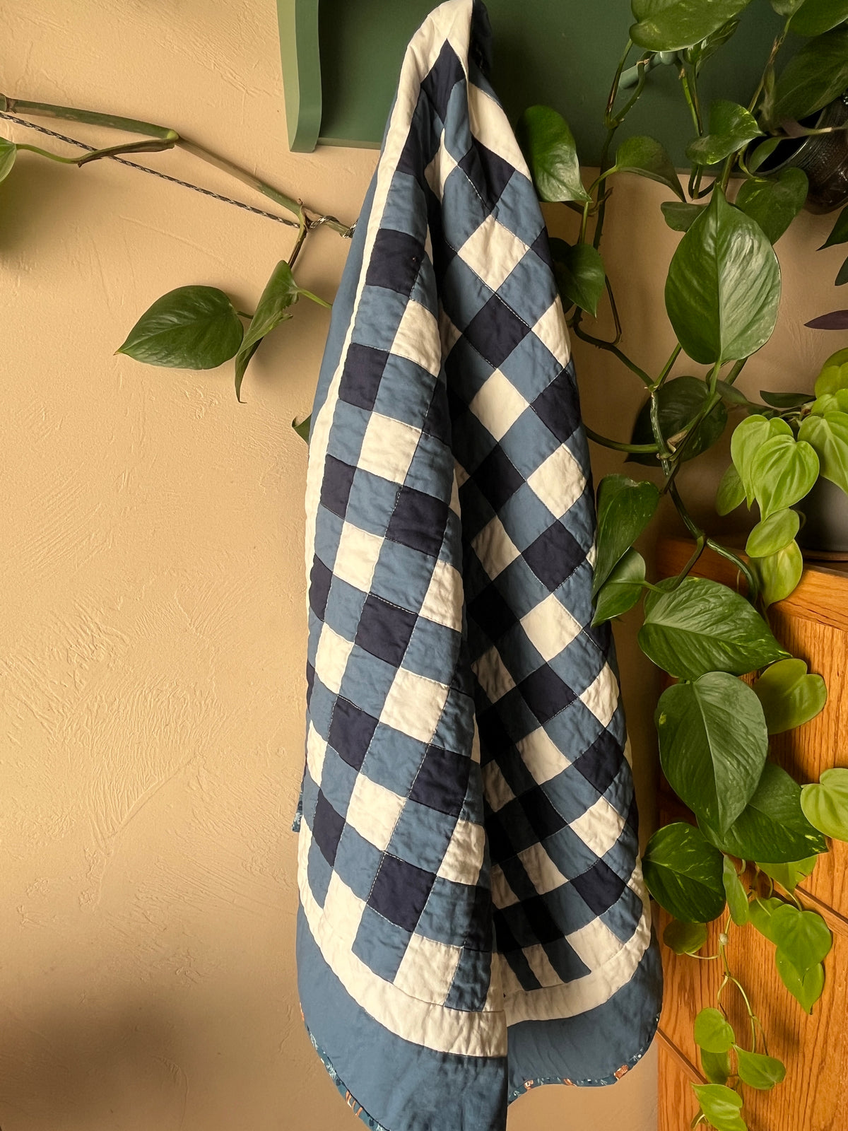 Blue Gingham Checkered Baby