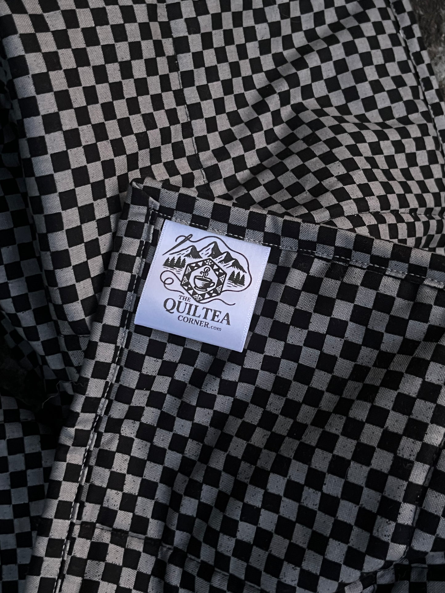 Black & Gray Checkered Baby Quilt