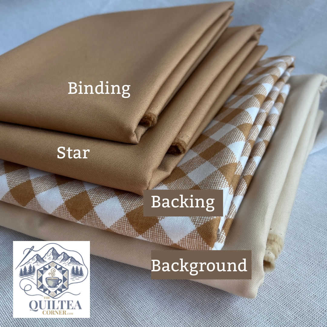 Louis Quilt Kit Tan | Baby Size, All Fabrics Included