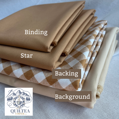 Louis Quilt Kit Tan | Baby Size, All Fabrics Included