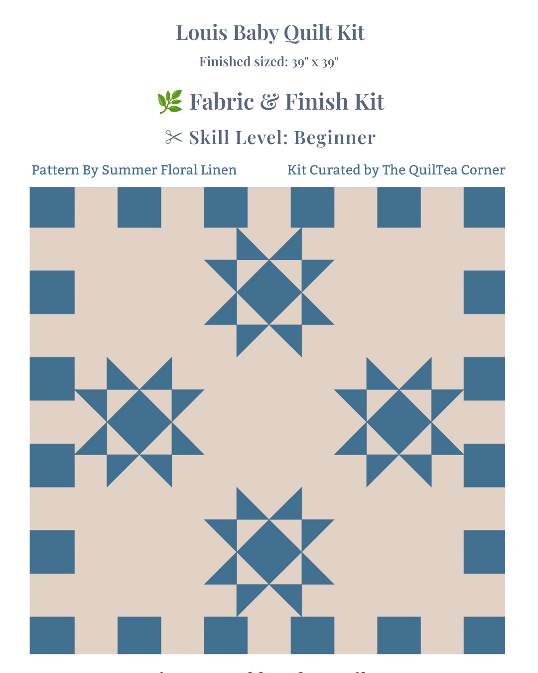 Louis Quilt Kit | Baby Size, All Fabrics Included