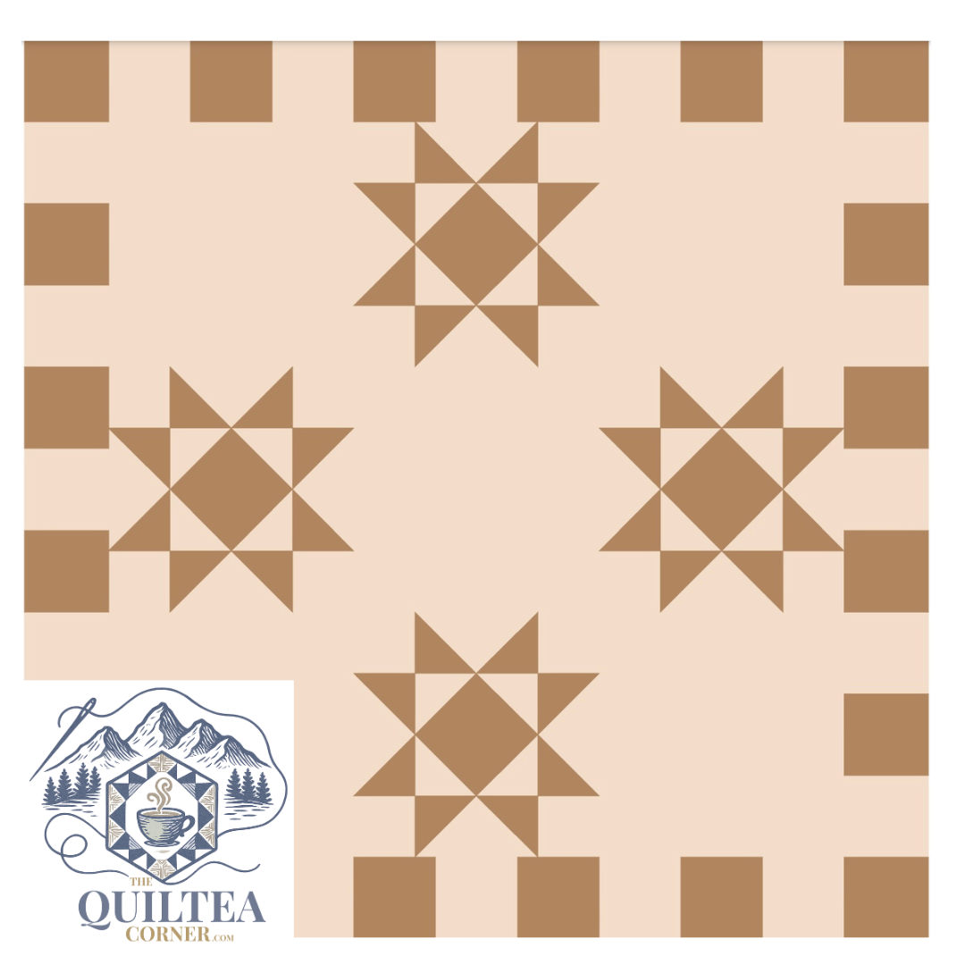 Louis Quilt Kit Tan | Baby Size, All Fabrics Included