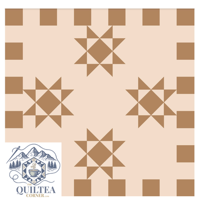 Louis Quilt Kit Tan | Baby Size, All Fabrics Included