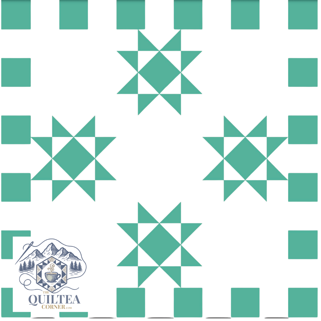 Louis Quilt Kit Green | Baby Size, All Fabrics Included