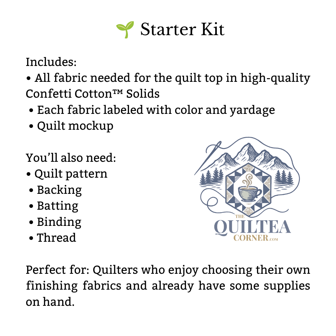 Barrett Two Color Starter Quilt Kit - Small Throw Pink