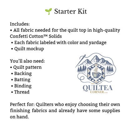 Barrett Two Color Starter Quilt Kit - Small Throw Pink