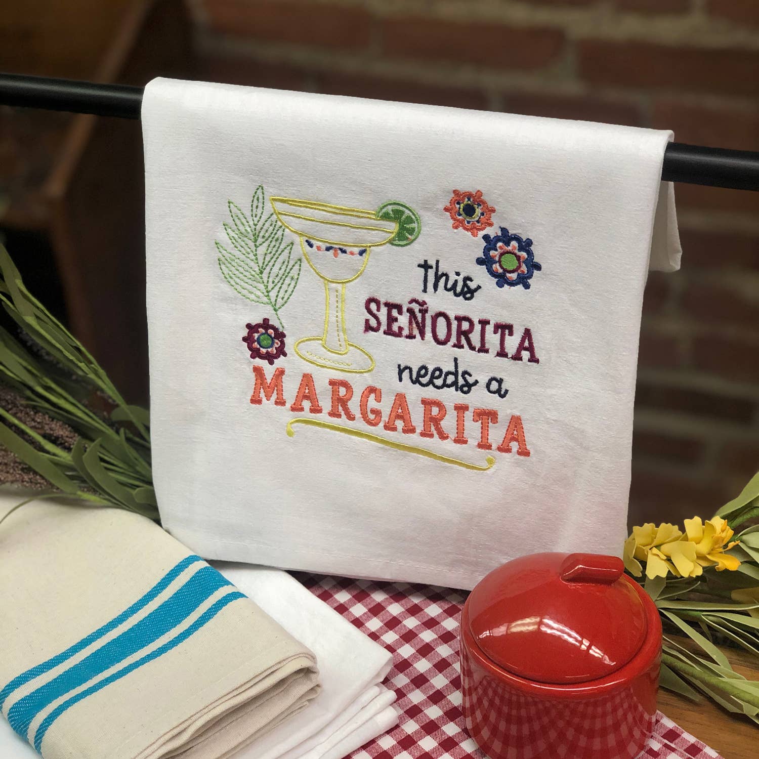 Aunt Martha's® Dirty Laundry Tea Towel - Señorita Margarita - The QuilTea Corner