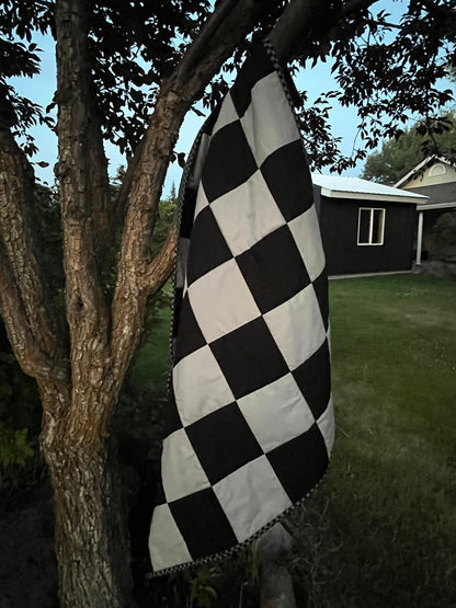 Black & Gray Checkered Baby Quilt - The QuilTea Corner