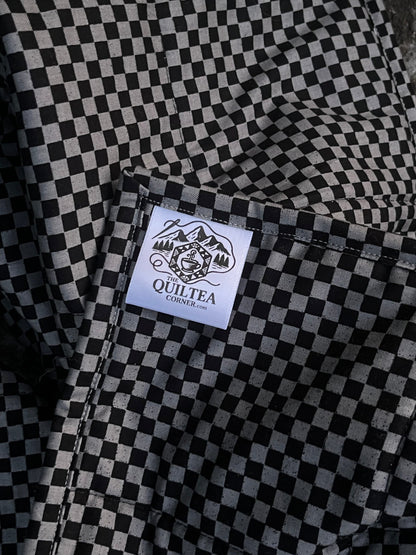 Black & Gray Checkered Baby Quilt - The QuilTea Corner