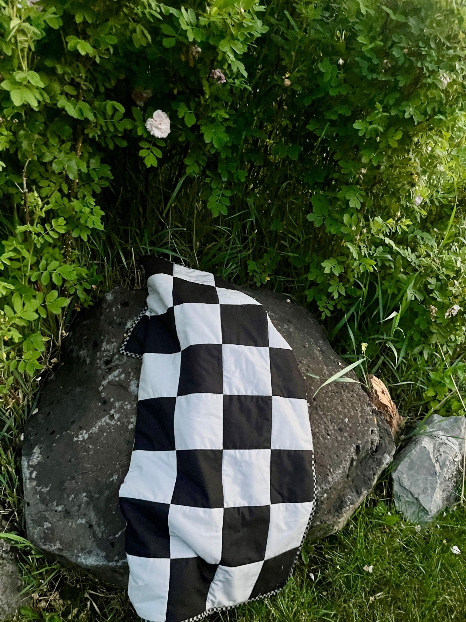 Black & Gray Checkered Baby Quilt - The QuilTea Corner